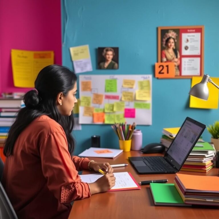 Tutor teaching study techniques note taking mind mapping for Class 10 board prep organized workspace 768x768